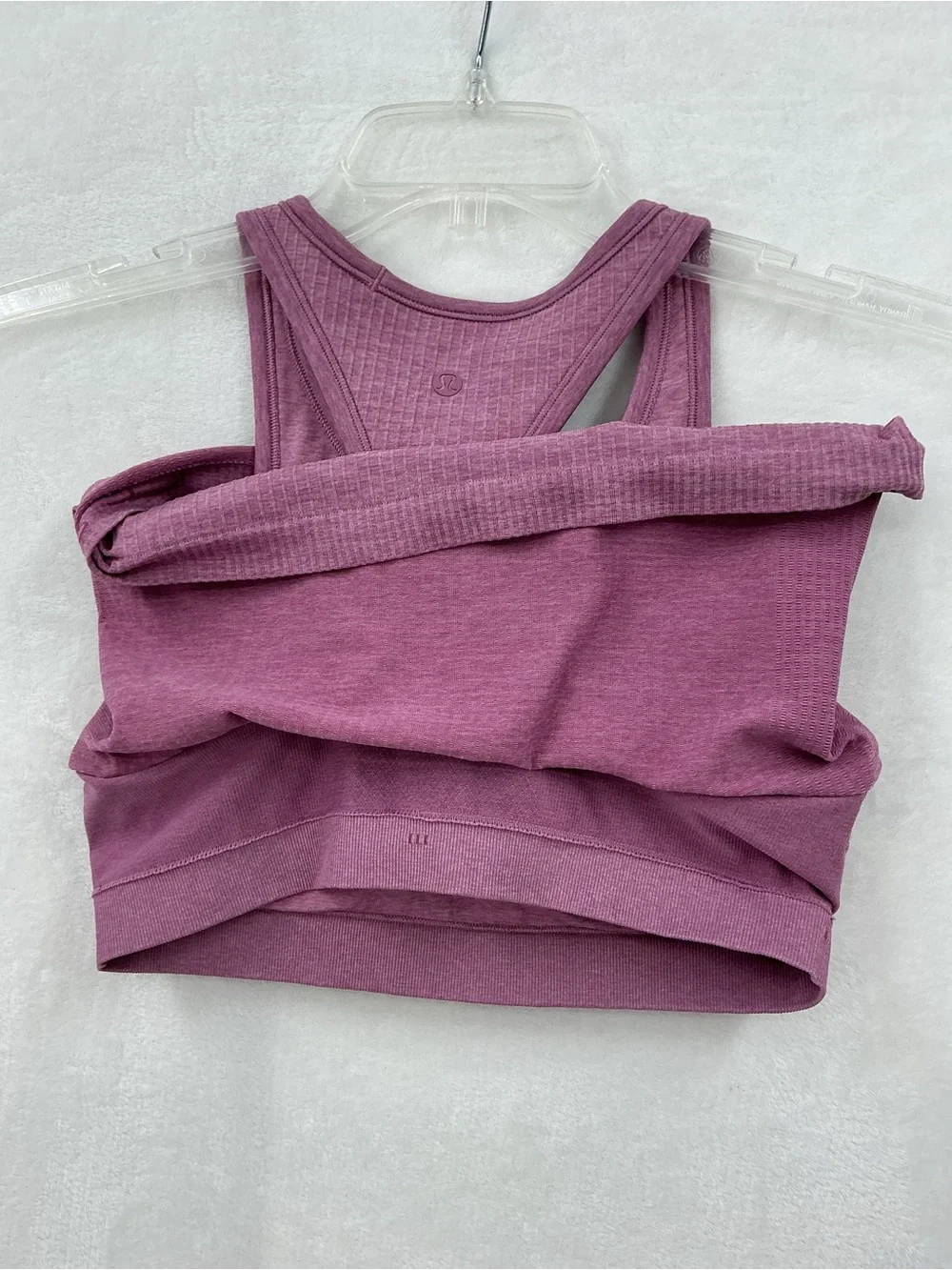lululemon athletica Ribbed Cropped Tank - Mauve 1149